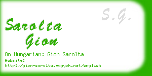 sarolta gion business card
